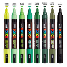 POSCA Paint Markers, Green Shades, PC-5M Medium Set of 8