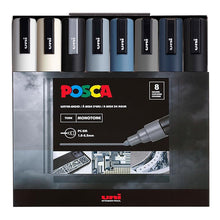 POSCA Paint Markers, Monotone Shades, PC-5M Medium Set of 8