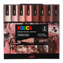 POSCA Paint Markers, Portrait Shades, PC-5M Medium Set of 8