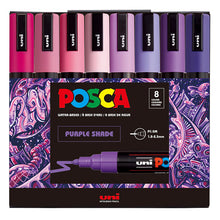 POSCA Paint Markers, Purple Shades, PC-5M Medium Set of 8