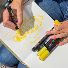 POSCA Paint Markers, Yellow Shades, PC-5M Medium Set of 8