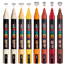 POSCA Paint Markers, Warm Tone Shades, PC-5M Medium Set of 8