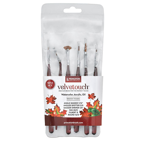 PRINCETON VELVETOUCH SET 4 PINCELES SINTÉTICOS PROFESIONALES MANGO Corto Serie 3950set100 PRINCETON VELVETOUCH SET 4 PINCELES SINTÉTICOS PROFESIONALES MANGO Corto Serie 3950set100