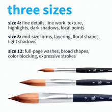 Princeton Aqua Elite Prism Triangular Brushes, 3 Sizes