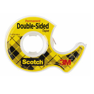 Scotch® Double-Sided Permanent Tape,  1/2x450"