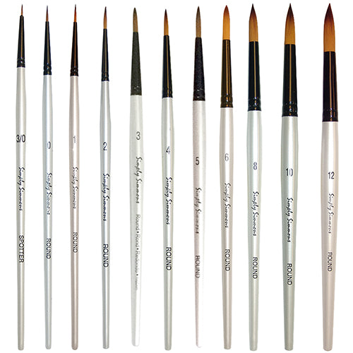 Simply Simmons Synthetic Round Brushes, Various Sizes