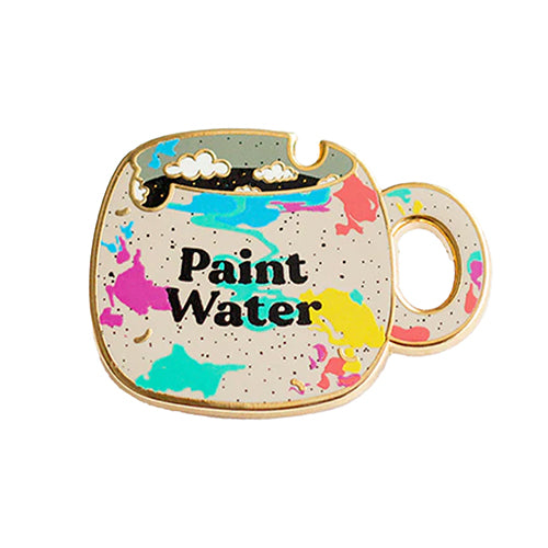 The Gray Muse Paint Water Cup Pin