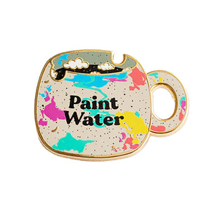 The Gray Muse Paint Water Cup Pin