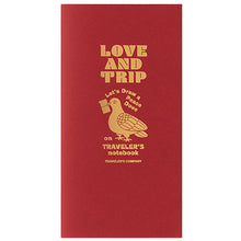 Traveler's Company Love and Trip RED Notebook Regular Size Limited Edition