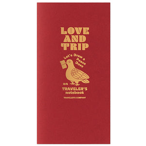 Traveler's Company Love and Trip RED Notebook Regular Size Limited Edition