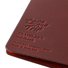 Traveler's Company Love and Trip RED Limited Edition Notebook, Passport Size