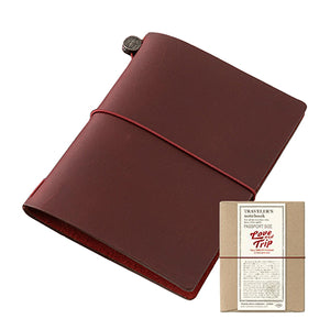 Traveler's Company Love and Trip RED Limited Edition Notebook, Passport Size