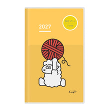 Jibun Techo DAYs mini 2027 B6 Slim January Start Yellow Sheep Pattern