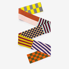 Verloop: Pattern Patch Skinny Knit Scarf in Desert