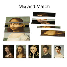 Vilac Mix & Match Magnet Set of 5 Louvre Masterpiece Portraits 25 Pieces