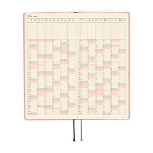 Hobonichi Techo Weeks 2026 - Colors: Strawberry Milk (Japanese Version)