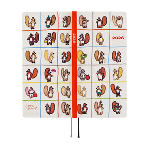 Hobonichi Techo Weeks 2026 - 100%ORANGE: Squirrel’s Moving Day