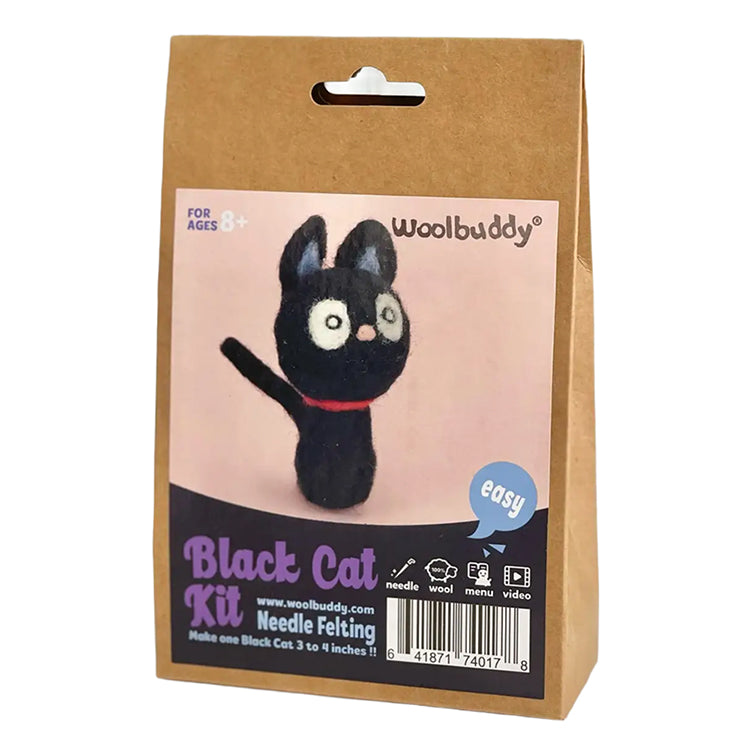 Woolbuddy Black Cat Felting Kit