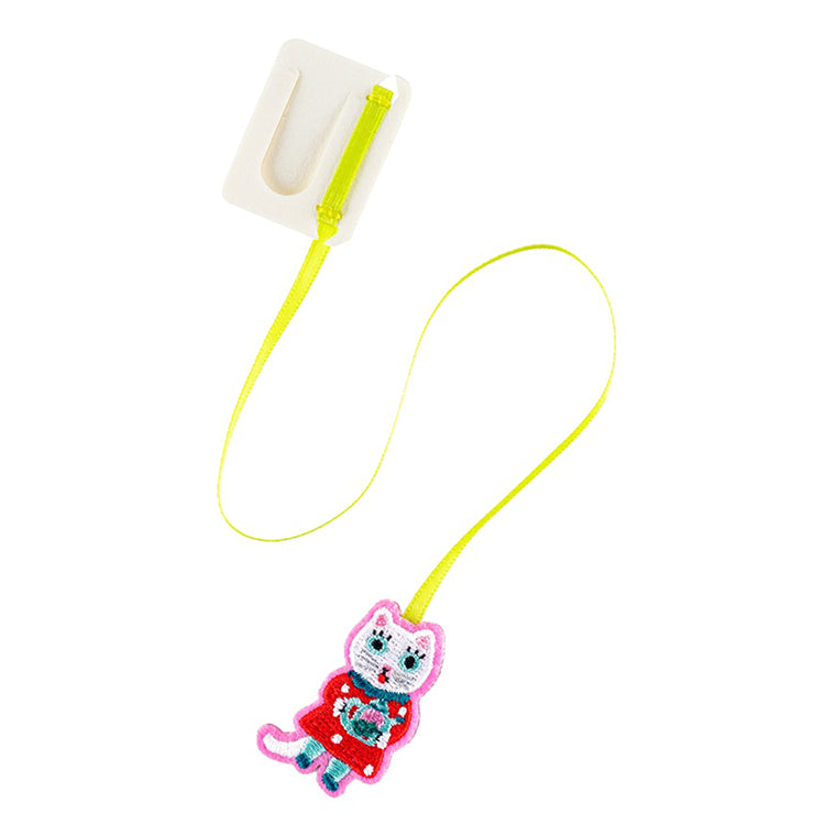 Yumi Kitagishi: Embroidered Bookmark - White Cat