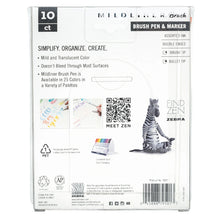 Zebra Mildliner Double-Sided Creative Brush Pen & Marker, 10 Color Set