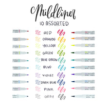 Zebra Mildliner Double-Sided Creative Brush Pen & Marker, 10 Color Set
