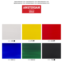 Amsterdam Acrylic Paint Set of 6 Colors, 20ml Tubes