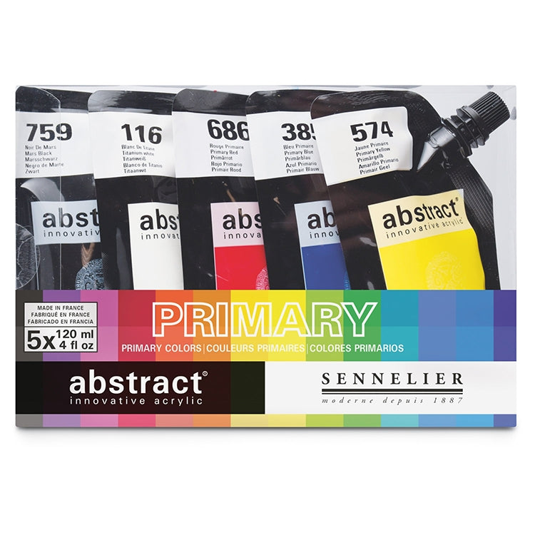 Sennelier Abstract Acrylic Paint Primary Color Set