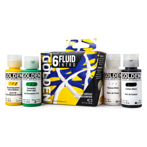Golden Intro Fluid Set 6 x 30ml bottles ARCH Art Supplies