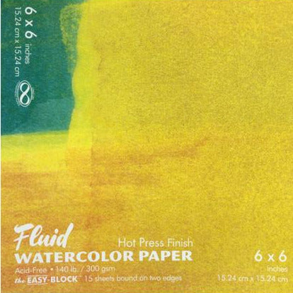 Fluid Watercolor Easy-Block 140lb Hot Press 4x6