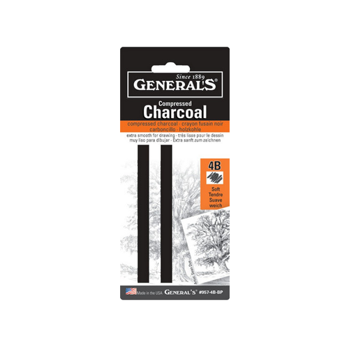 General's Assorted Jumbo Compressed Charcoal Sticks 3pk - Art and