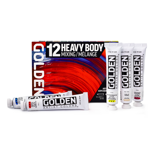 Golden Heavy Body Mixing Set 12 tubes X 22ml – ARCH Art Supplies