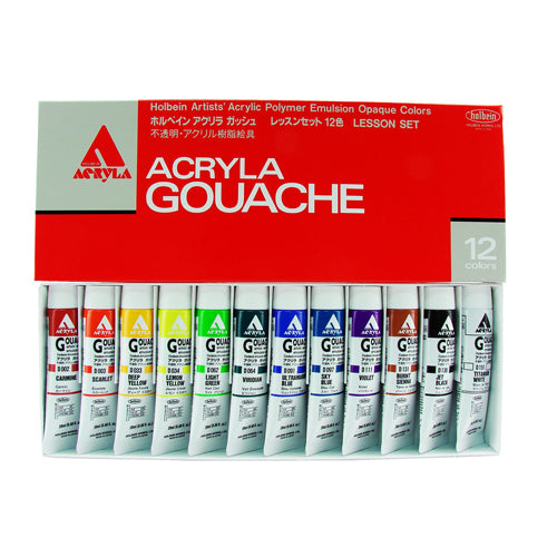 Holbein Acryla Gouache 12-Color 20ml Lesson Set – ARCH Art Supplies