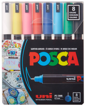 POSCA Paint Markers, 8 Color Ultra Fine Tip Set