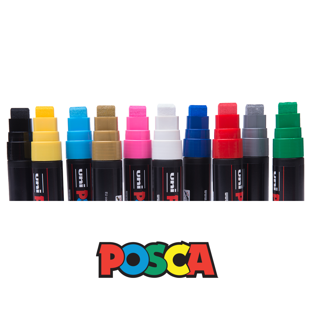 POSCA Paint Markers, Extra Broad Chisel Tip, PC-17K – ARCH
