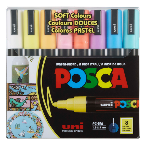 POSCA Paint Markers, *Soft Colors*, 8 Color Medium Tip Set – ARCH Art  Supplies