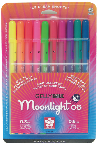 Sakura Gelly Roll Moonlight Pen Set, Fine Line, 10 Colors – ARCH Art  Supplies
