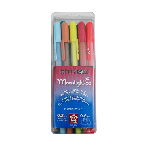 Sakura Gelly Roll Moonlight Pen Set, Fine Line, 25 Colors – ARCH Art  Supplies