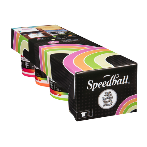 Speedball Fabric Set Fluorescent & Night Glo Inks
