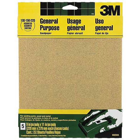 3M Sandpaper - Assorted Pack 100-150-220 Grit