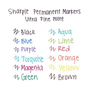 Sharpie Permanent Ultra-Fine Point Markers, Assorted Colors, Pack Of 24  Markers