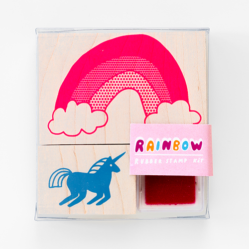 Yellow Owl Workshop Unicorn & Rainbow Small Stamp Kit