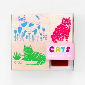 Yellow Owl Workshop Cats Small Stamp Kit