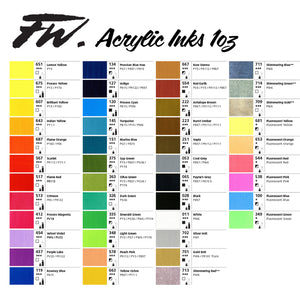 Daler Rowney FW Acrylic Inks 1oz Various Colors