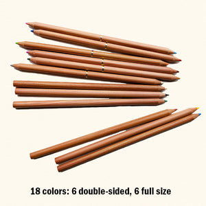 Kitaboshi Pencil set 12 pencils with 18 colors