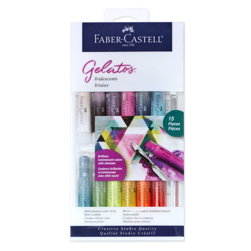 Faber-Castell Gelatos Set of 15 Colors, Iridescent Set