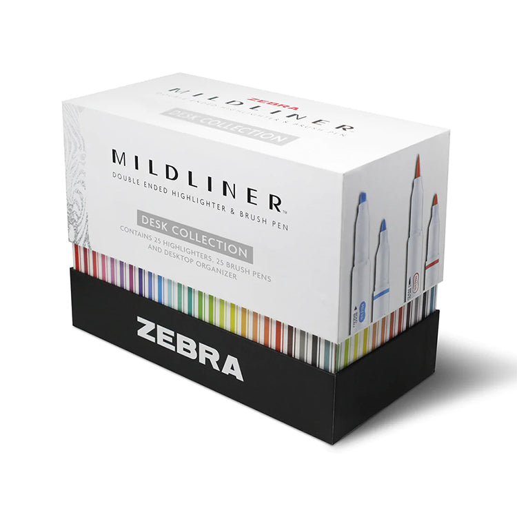 Zebra Mildliner Desk Collection, Set of 50 Pens
